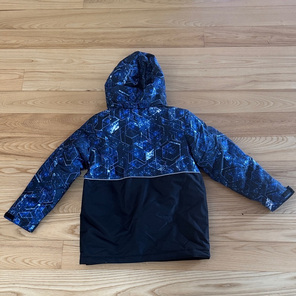 Children’s Place Boys Galaxy Print Hooded Winter Coat M 7/8 - Picture 7 of 7